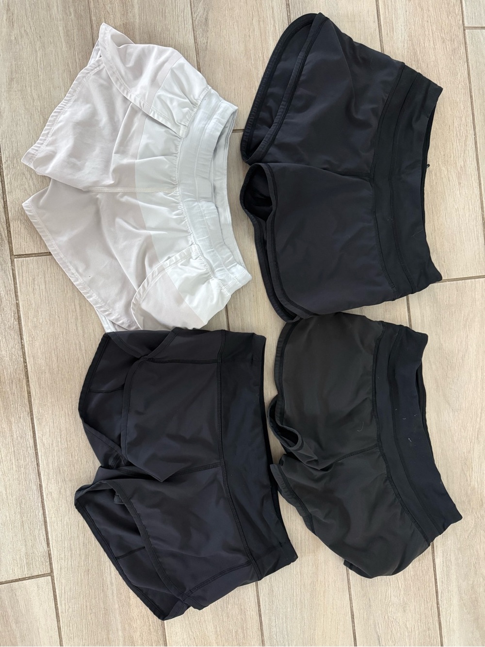 lululemon athletica Women's Black and White Athletic Shorts Bundle